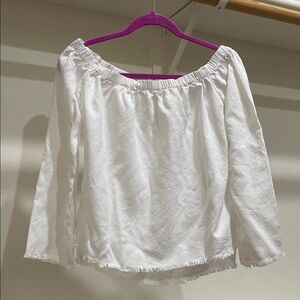 Cloth & Stone White Off-Shoulder Blouse